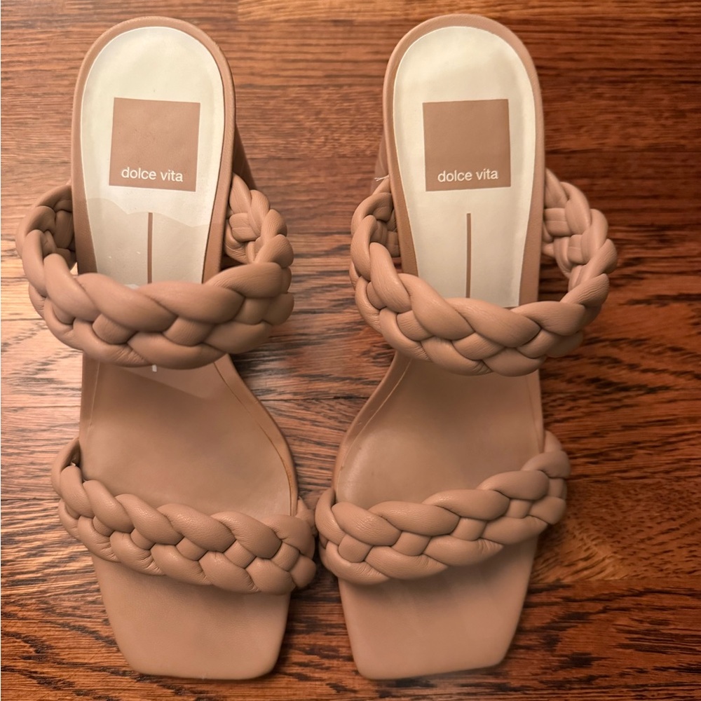 Dolce Vita Women's Braided Tan Sandals, worn once